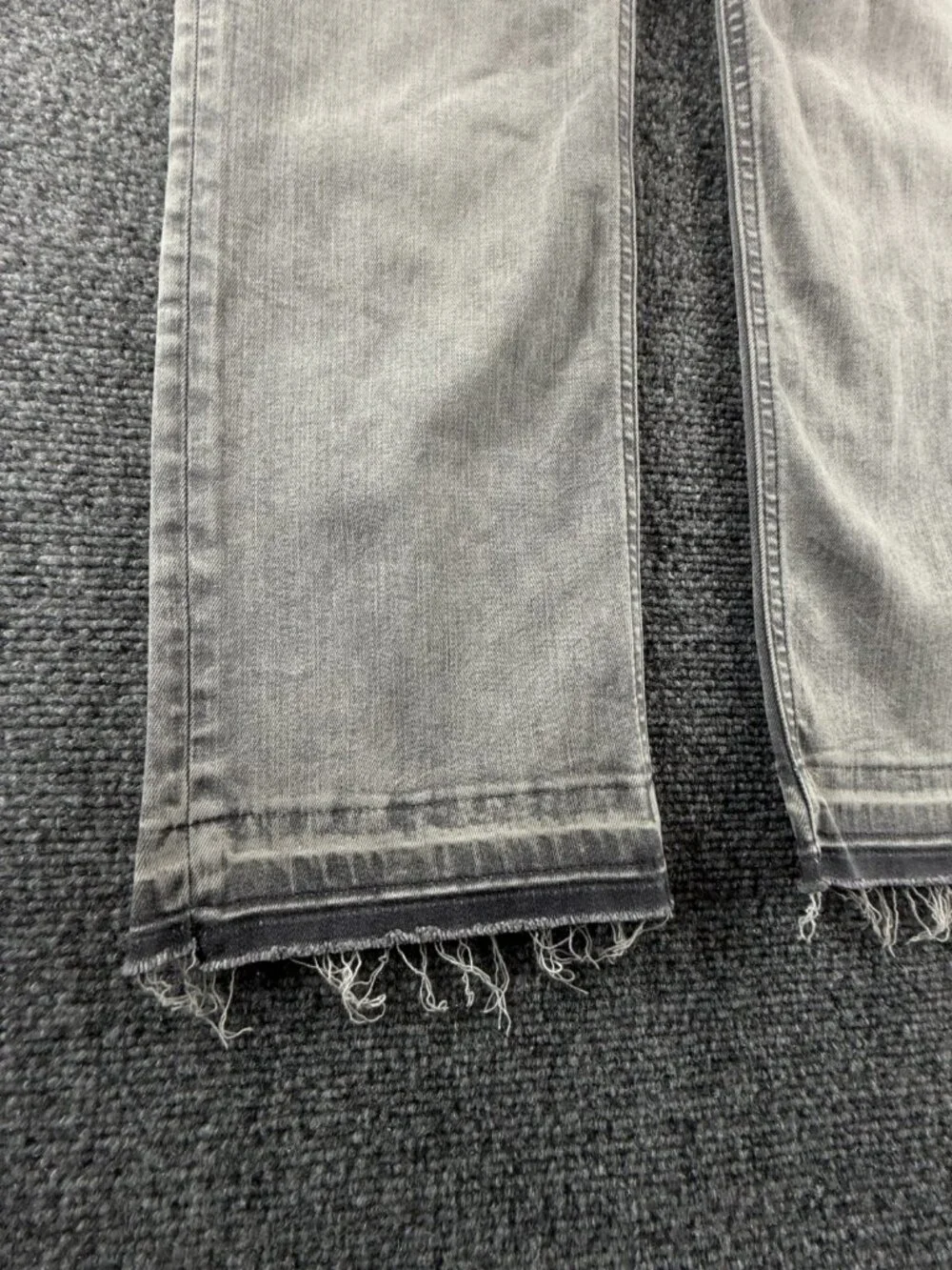 Paige Cindy Crop 24 Denim Gray Jeans Cotton Blend Soft Faded Asphalt ACTL 24X26